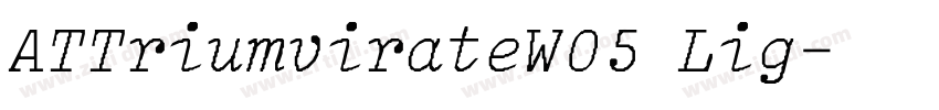 ATTriumvirateW05 Lig字体转换